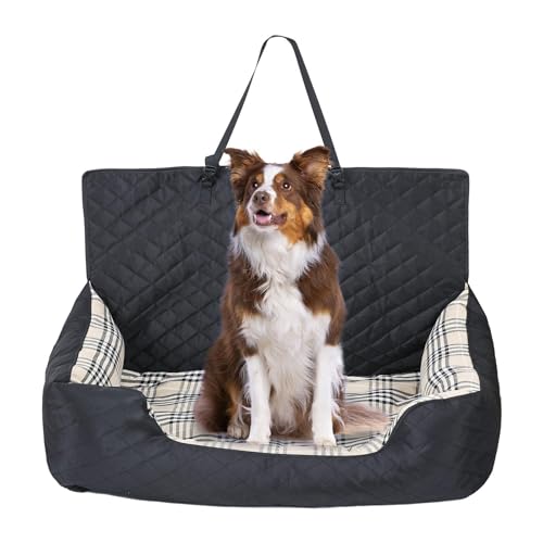 Haustier-Fahrzeugstuhl, verstärkter Auto-Hundesitz, Plüsch-Sicherheits-Sofa, vollständig waschbar, Hunde-Fahrzeugsitze, weiche Katzen-Sitzerhöhung, Polyester, 91 x 50 x 52 cm, zufällige Farbe von diess