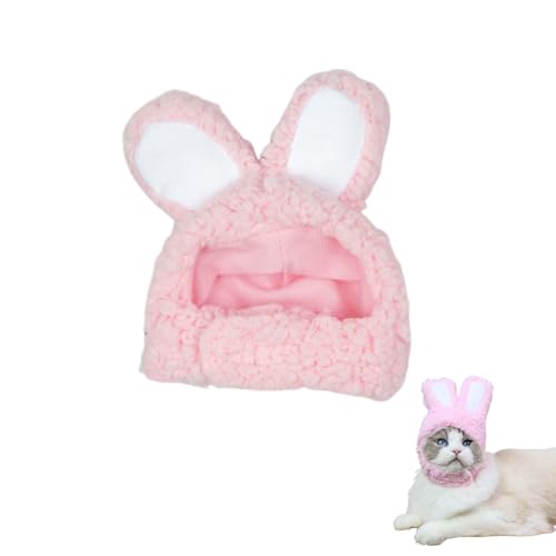 Dinghaole Niedlicher Hasenhut mit Ohren für Katzen und kleine Hunde – Osterkostüm Zubehör (Rosa) von dinghaole