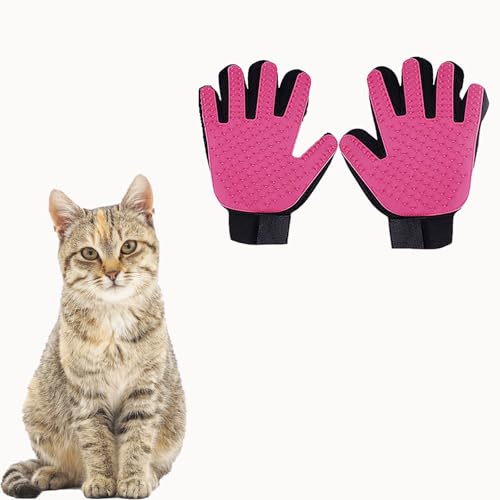 Dinghaole Jerking Cat Handschuhe Gummi Haustier Reinigung De-Floating Bürste Pet Grooming Jerking Handschuhe für Katzen und Hunde Baden Produkte von Dinghaole