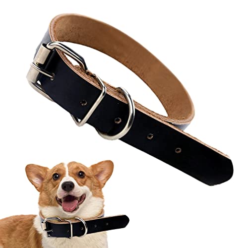 dobooo Hundehalsbänder aus Leder - Soft-Touch-Leder gepolstertes Halsband,Handgefertigte Hundehalsbänder für kleine, mittlere und große Hunde von dobooo