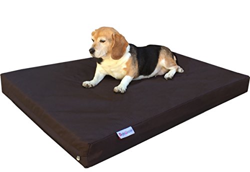 Dogbed4less Orthopädisches Hundebett mit Memory-Schaum für Haustiere, wasserdichtes Futter mit starkem Nylon-Außenbezug, 89,9 x 50,8 x 10,2 cm, mittelgroß von dogbed4less