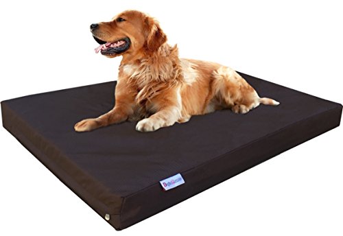 Dogbed4less XL Orthopädisches Gel-Kühlkissen aus Memory-Schaum für große Haustiere, wasserdichtes Futter und 1680 Nylon-Außenbezug, 119 x 73 x 10 cm, passend für 121,9 x 76,2 cm große Käfige von dogbed4less