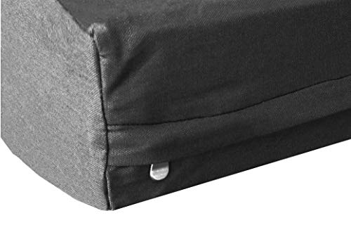 dogbed4less Hundebett, strapazierfähig, Leinen, Schwarz, Größe XL, 101,6 x 88,9 cm von dogbed4less