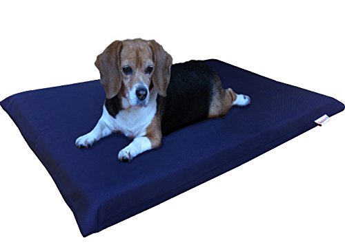 dogbed4less Hundebett aus Memory-Schaum für Kleine Mittlere bis Große Pet, Wasserdicht Liner mit Waschbar Externe Cover – 2 Größen 12 Farben, 1 Pack Large 45"X27"X3", 1680 Ballistic Blue von dogbed4less