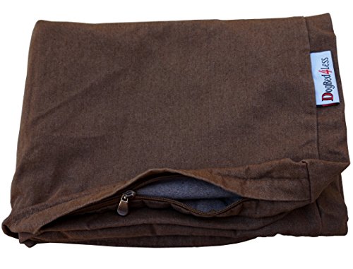 dogbed4less Schwere Schokolade Braun Denim Jean Hund Pet Bett Externe Cover - Nur - 6 Größen: Small, Medium, Large, XL, XXL und XXXL, 37"X27"X4", Schokobraun von dogbed4less