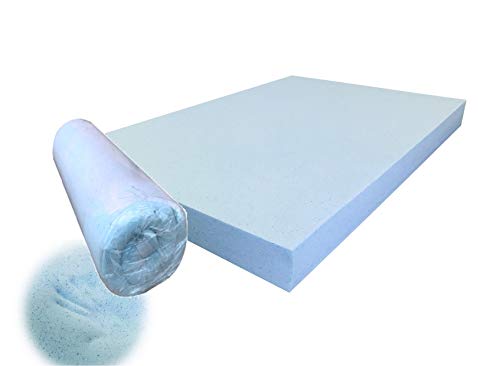 eConsumersUSA Hundebett mit kühlendem Gel und hoher Dichte, Memory-Schaum, Blau, 47x29x4 inches, blau von dogbed4less