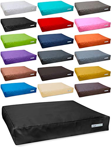 dogsfavorite Hundebett Big Pad aus Kunstleder Hundekissen Hundesofa Hundebetten 140 x 110 cm XXL schwarz von dogsfavorite