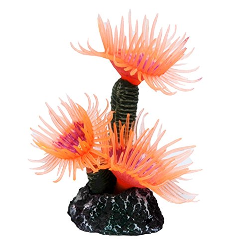 dragonaur Künstliche Koralle für Aquarien, Dekoration – Orange von dragonaur