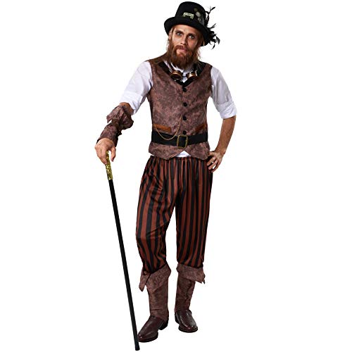 dressforfun 900491 - Herrenkostüm Steampunk Abenteuerer, Outfit in Einer recht abenteuerlichen Kombination (L | Nr. 302337) von dressforfun