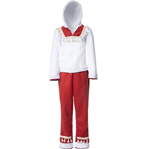 dressforfun 900519 - Jungenkostüm Cooler Eskimojunge, Zweiteiliges Eskimokostüm in Weiß und Rot (116 | Nr. 302953) von dressforfun