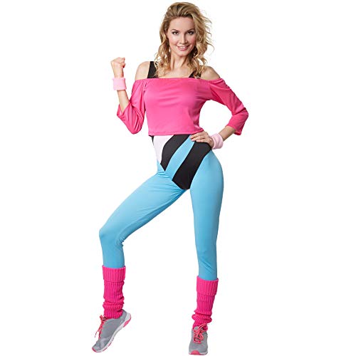 dressforfun 900572 Damenkostüm Aerobic-Star, Aerobic-Outfit im Stil der 80er Jahre (M| Nr. 302749) von dressforfun