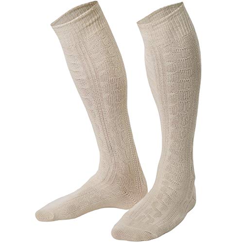 dressforfun 900642 Unisex Kniestrümpfe Weiß, Lange, Einfarbige Trachtensocken -Diverse Größen (39-42| Nr. 303301) von dressforfun