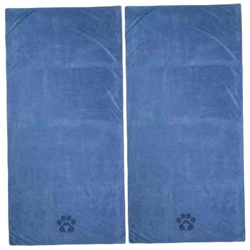 dsbdrki 2pcs Hundebadhandtuch 28x55 '' Mikrofasel Handtuch weich ＆ Absorptes Hundetuch Handtuch Schneller Trocknen Haustuch Medium Große Hunde Katzen Dusche und Badezubehör von dsbdrki