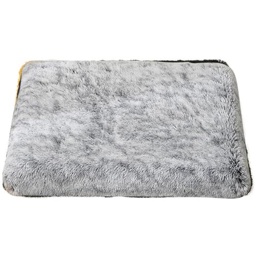 dsbdrki 35.4x27.6x3,9 Zoll Memory Foam Nicht-Schlupfwinter-Hundekäfigmatratze Plüsch warm warm und weich abnehmbar wasserdichtes Einsatz Waschbares Katzenbett, Gradient Grau von dsbdrki