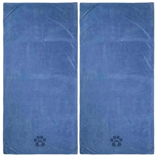 dsbdrki Bettdecke Hundetuch 2pcs Hundebadhandtuch 28x55 '' Mikrofasel Handtuch weich ＆ Saughöses Hundetuch Handtuch Schnell trocknen von dsbdrki