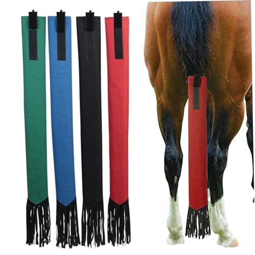 dsbdrki Haarpflegemittel Pony Schwanzbeutel Pony Schwanztasche mit Quasten Pony Schwanz Beschützer Equestrian Horse Accessoires 4pcs von dsbdrki