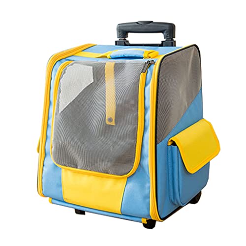 Haustier-Rucksack für Reisen, Premium-weiche Transportbox für kleine Hunde, Katzentransporter-Rucksäcke mit Rädern, atmungsaktiver Haustier-Hunde-Kinderwagen, Katzenwagen von dsmsdre