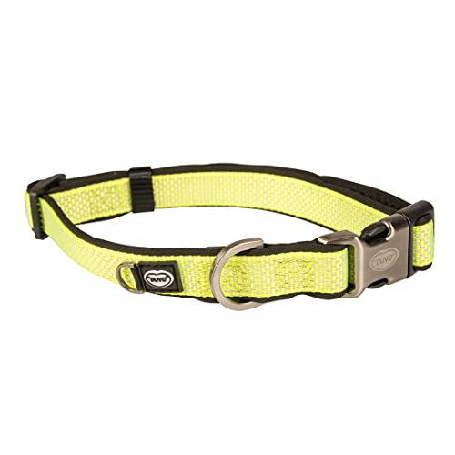 duvoplus, bequemes und modernes Halsband GA ms EXPLOR North, Größe 40-65 cm/25 mm Neongelb, für Hunde, Ideal für abenteuerliche Spaziergänge und Expeditionen von Duvoplus