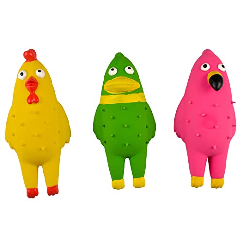 duvoplus, Latex Flamingo/Huhn/Ente, stehend, 6 x 14 x 7 cm, Spielzeug, Hund von Duvoplus