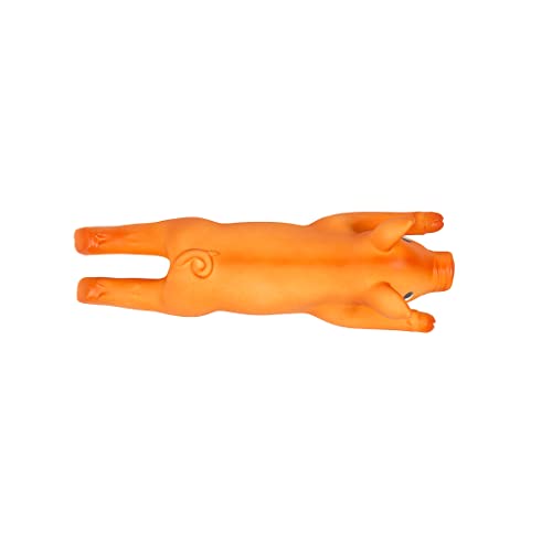 duvoplus, Latex Pig 13 cm Orange, Spielzeug, Orange, Hund von Duvoplus