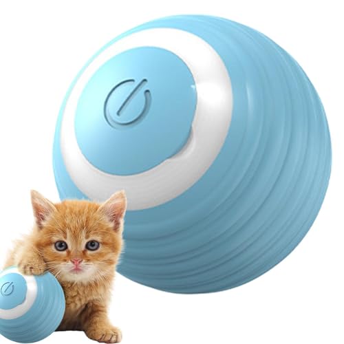 dzqad Electric Cat Ball, Smart Cat Toy Ball,Wiederaufladbare automatische Rolling Cat Ball | Intelligente Hindernisvermeidung, Leuchtwaitedom Buster für alle Rassen von dzqad