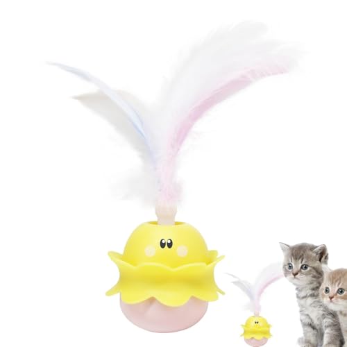 dzqad Electric Sound Cat Toys, Interactive Sound Toy für Katzen, Wechseln Sie interaktive Federkatze -Spielzeuge mit Schall, Wiederaufladbares Übungsspiel, automatischer Schwanzteaser mit LED -Licht von dzqad