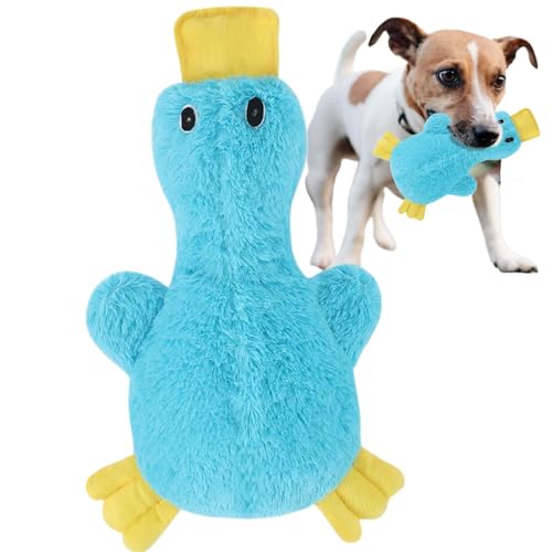 dzqad Hundekauen Spielzeug Plüsch, Hund Chew Squeaky Ente | Kautschlecken plüschende Duck Cartoon Welpe Spielzeug - Crinkle Paper Design kleine mittelgroße Hunde ziehen und beißen Figur für Garten, von dzqad