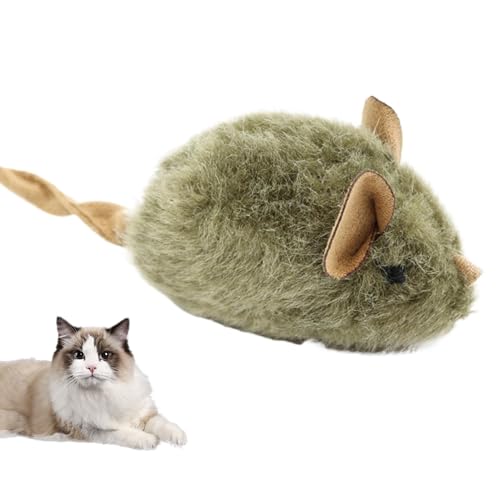 dzqad Mäuse Katzenspielzeug, Mäusespielzeug für Katzen - Sound Kitten Toy | Plüsch realistische niedliche Kätzchen Interaktive Mäuse Katze Kauen Quietschen für Innentiere von dzqad