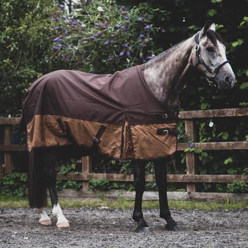 eQuitack Your Passion Is Our Mission 1200 Denier Pferdedecke Regendecke mit Fleece Lining Grau/Braun 155cm von eQuitack Your Passion Is Our Mission