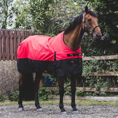 eQuitack Your Passion Is Our Mission 1200 Denier Pferdedecke Regendecke mit Fleece Lining Rot/Schwarz 125cm von eQuitack Your Passion Is Our Mission