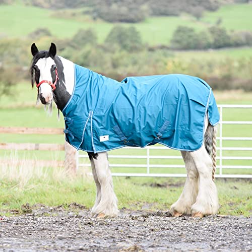 eQuitack Your Passion Is Our Mission Outdoor Winterdecke Turnout 100% Wasserdicht 600D Highneck 100G Fulling Multi Farbe Cobalt Blau - 125cm von eQuitack Your Passion Is Our Mission