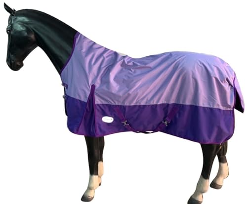 eQuitack Your Passion Is Our Mission Outdoor Winterdecke Turnout 100% Wasserdicht 600D Highneck 150G Fulling - Lavender/Plum 125cm von eQuitack Your Passion Is Our Mission