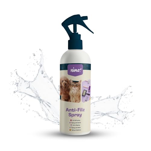 nimo® Anti Filz Spray | für Hunde, Katzen & Haustiere | Entfilzungsspray löst Verfilzung & Knoten im Fell | leichtere Kämmbarkeit, Fellpflege, Entwirrung von nimo