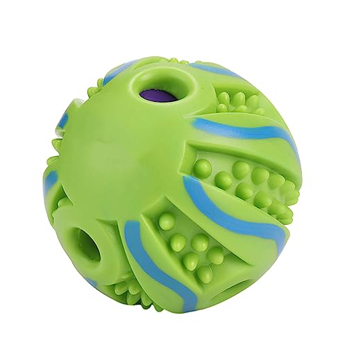 eexuujkl Bequemer Gummiball für interaktive Spiel und Trainingseinheiten. Leicht leuchtender Ball. Interaktiver Quietschball für Hunde, Vertikaler Stich, 001Groß14CM von eexuujkl