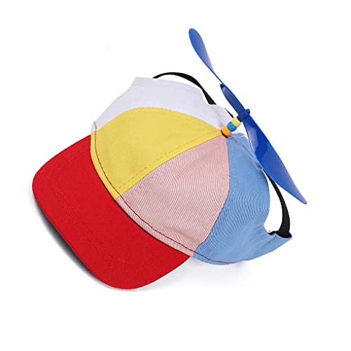 eexuujkl Pet Propeller Hut Bunte Abnehmbare Entzückende Sunproof Atmungsaktive Ersatz Sommer Outdoor Dekorative Kappe Liefert, Rot, S von eexuujkl