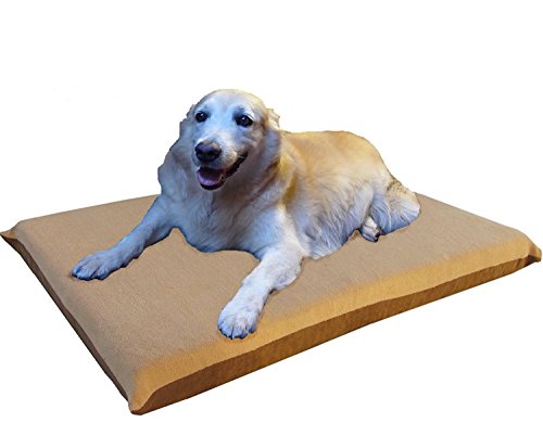 Jumbo Orthopädische Matratze aus Memory-Schaum für große Hunde, 137 x 119 x 10 cm, Beige von ehomegoods