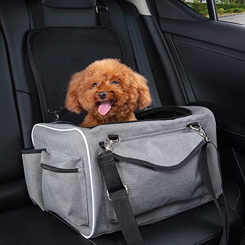 Roll Over Image to Zoom in Haustier-Tragetasche, tragbare Reisetasche für Hunde und Katzen, obere und seitliche Öffnung, abnehmbare Matte und atmungsaktives Netz von eing