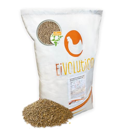 Eivolution Bio-Aufzuchtfutter mit Oregano-Öl 14kg | Extra für Jungtiere | Alleinfutter aus Proteinen, Aminosäuren, Vitaminen und Mineralstoffen von eivolution