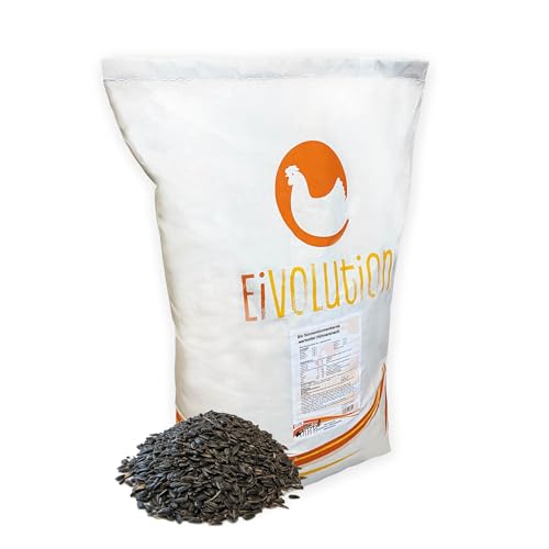 eivolution Bio-Sonnenblumenkerne 7 kg – Hühner- & Wildvogelfutter – Natürlich, Energiereich, Gentechnikfrei, Winterfutter von eivolution