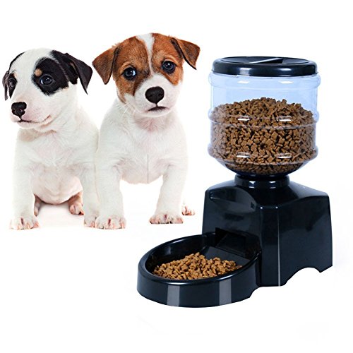 ele ELEOPTION Automatische Futterspender Haustier-Zufuhr Perfekte Hauptmahlzeit Pet Feeder für Hund und Katze mit Portion Kontrolle inkl. LCD-Display Hunde Katze Napf Futterautomat 5,5L von ele ELEOPTION