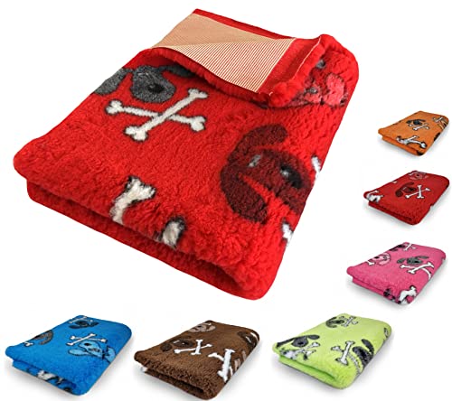 elropet Hundedecke Hundematte Premium rutschfest S/M/L für kleine Hunde/große Hunde Vet Bed höchste Qualitätsstufe (M 100cm X 80cm, Rot) von elropet