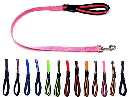 Hundeleine mit WEICHER und GEPOLSTERTER Handschlaufe für mittlere & große Hunde 1m - 10m (1,30m, Pink) von elropet