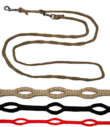 Joggingleine Hundeleine für kleine/mitterle/große Hunde Fahrradleine/Walkingleine/Übungsleine/Trainingsleine/Fürhleine/Freihandleine (2,40 m, Beige 14mm für große Hunde) von elropet