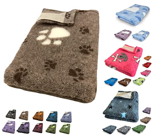 elropet Hundedecke Hundematte Premium 30mm Original rutschfest S/M/L für kleine Hunde/große Hunde Vet Bed höchste Qualitätsstufe (L 160cm X 100cm, Grün + weiße Pfote) von elropet