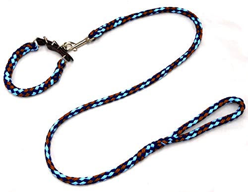 elropet Hundeleine Führleine Afrika 1-3m + Hundehalsband S-XL für mittlere/große Hunde bis 40 KG (Halsband XL 55-60 cm, Afrika-Leine 3 m) von elropet