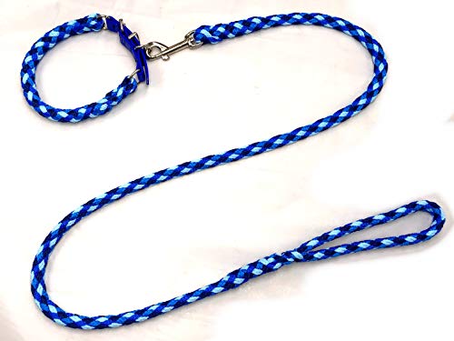 elropet Hundeleine Führleine Ocean 1-3m + Hundehalsband S-XL für mittlere/große Hunde bis 40 KG (M 43-48 cm, Ocean-Leine 3 m) von elropet