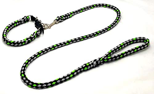 elropet Hundeleine Führleine Vegas 1-3m + Hundehalsband S-XL für mittlere/große Hunde bis 40 KG (Halsband S 37-42 cm, Vegas-Leine 2 m) von elropet