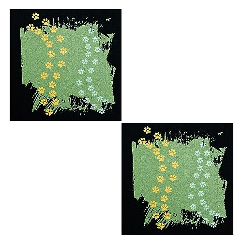 1 Paar Teppiche unter Schüssel 30 x 30 cm Hund Katze Fußmatten Gummi Nachhaltig Rutschfest DIS_D von emmevi