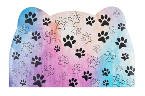 Napfmatte, 38 x 60 cm, PVC, wasserdicht, rutschfest, für Hunde und Katzen, Dis_(A) von emmevi