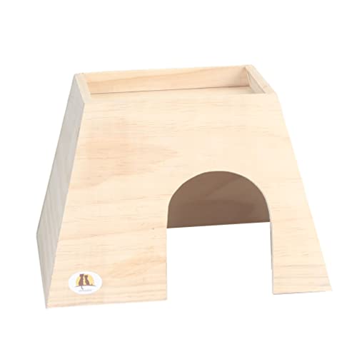 emours Natürliches kaubares Hamster-Versteck aus Holz, schönes Feenhaus für Zwerghamster, groß, (25,4 x 24,1 x 17,8 cm) von emours